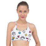 Dog Paw Seamless Pattern Footprint Bone Basic Training Sports Bra