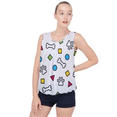 Bubble Hem Chiffon Tank Top 