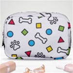 Dog Paw Seamless Pattern Footprint Bone Make Up Pouch (Small)