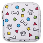 Dog Paw Seamless Pattern Footprint Bone Mini Square Pouch