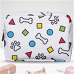 Dog Paw Seamless Pattern Footprint Bone Make Up Pouch (Medium)