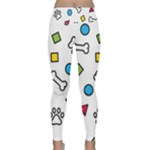Dog Paw Seamless Pattern Footprint Bone Lightweight Velour Classic Yoga Leggings