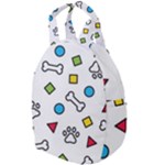 Dog Paw Seamless Pattern Footprint Bone Travel Backpack