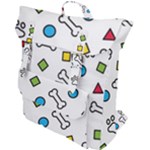Dog Paw Seamless Pattern Footprint Bone Buckle Up Backpack
