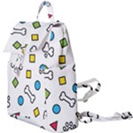 Dog Paw Seamless Pattern Footprint Bone Buckle Everyday Backpack