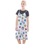 Dog Paw Seamless Pattern Footprint Bone Camis Fishtail Dress