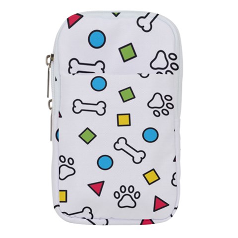 Dog Paw Seamless Pattern Footprint Bone Waist Pouch (Small) from ArtsNow.com