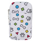Dog Paw Seamless Pattern Footprint Bone Waist Pouch (Small)