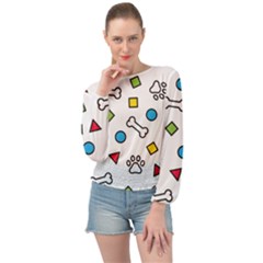 Banded Bottom Chiffon Top 