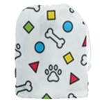 Dog Paw Seamless Pattern Footprint Bone Drawstring Pouch (3XL)