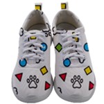 Dog Paw Seamless Pattern Footprint Bone Mens Athletic Shoes