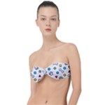Dog Paw Seamless Pattern Footprint Bone Classic Bandeau Bikini Top 