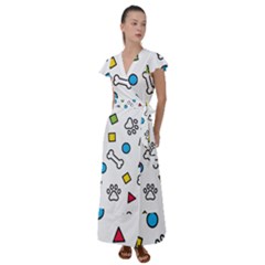 Flutter Sleeve Maxi Dress 