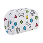Dog Paw Seamless Pattern Footprint Bone Make Up Case (Small)