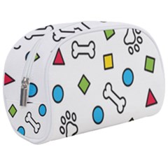 Dog Paw Seamless Pattern Footprint Bone Make Up Case (Medium) from ArtsNow.com