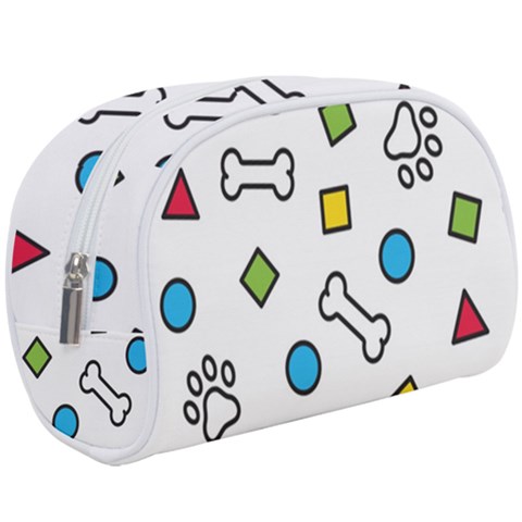 Dog Paw Seamless Pattern Footprint Bone Make Up Case (Large) from ArtsNow.com