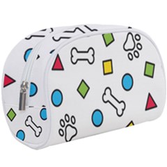 Dog Paw Seamless Pattern Footprint Bone Make Up Case (Large) from ArtsNow.com