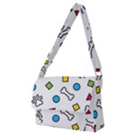 Dog Paw Seamless Pattern Footprint Bone Full Print Messenger Bag (M)