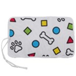 Dog Paw Seamless Pattern Footprint Bone Pen Storage Case (M)