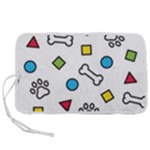 Dog Paw Seamless Pattern Footprint Bone Pen Storage Case (L)