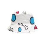 Dog Paw Seamless Pattern Footprint Bone Inside Out Bucket Hat (Kids)