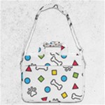 Dog Paw Seamless Pattern Footprint Bone MacBook Pro 13  Shoulder Laptop Bag 