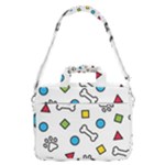 Dog Paw Seamless Pattern Footprint Bone MacBook Pro 16  Shoulder Laptop Bag