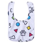 Dog Paw Seamless Pattern Footprint Bone Baby Bib