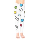 Dog Paw Seamless Pattern Footprint Bone Kids  Classic Winter Leggings