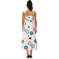 Tie-Strap Tiered Midi Chiffon Dress 