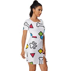 Fitted Knot Split End Bodycon Dress 