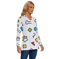 Long Sleeve Drawstring Hooded Top 