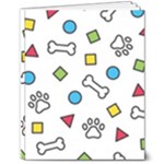 Dog Paw Seamless Pattern Footprint Bone 8  x 10  Softcover Notebook