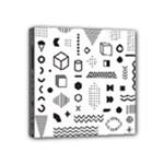 Pattern Hipster Abstract Form Geometric Line Variety Shapes Polkadots Fashion Style Seamless Mini Canvas 4  x 4  (Stretched)