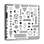 Pattern Hipster Abstract Form Geometric Line Variety Shapes Polkadots Fashion Style Seamless Mini Canvas 8  x 8  (Stretched)
