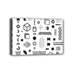 Pattern Hipster Abstract Form Geometric Line Variety Shapes Polkadots Fashion Style Seamless Mini Canvas 6  x 4  (Stretched)