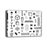 Pattern Hipster Abstract Form Geometric Line Variety Shapes Polkadots Fashion Style Seamless Mini Canvas 7  x 5  (Stretched)