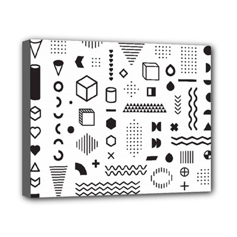 Pattern Hipster Abstract Form Geometric Line Variety Shapes Polkadots Fashion Style Seamless Canvas 10  x 8  (Stretched) from ArtsNow.com