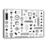 Pattern Hipster Abstract Form Geometric Line Variety Shapes Polkadots Fashion Style Seamless Canvas 18  x 12  (Stretched)