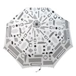 Pattern Hipster Abstract Form Geometric Line Variety Shapes Polkadots Fashion Style Seamless Folding Umbrellas