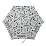 Pattern Hipster Abstract Form Geometric Line Variety Shapes Polkadots Fashion Style Seamless Mini Folding Umbrellas