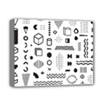 Pattern Hipster Abstract Form Geometric Line Variety Shapes Polkadots Fashion Style Seamless Deluxe Canvas 14  x 11  (Stretched)