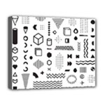 Pattern Hipster Abstract Form Geometric Line Variety Shapes Polkadots Fashion Style Seamless Deluxe Canvas 20  x 16  (Stretched)