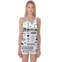 One Piece Boyleg Swimsuit 