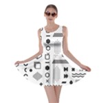 Pattern Hipster Abstract Form Geometric Line Variety Shapes Polkadots Fashion Style Seamless Skater Dress
