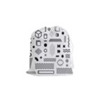 Pattern Hipster Abstract Form Geometric Line Variety Shapes Polkadots Fashion Style Seamless Drawstring Pouch (Small)