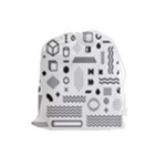 Pattern Hipster Abstract Form Geometric Line Variety Shapes Polkadots Fashion Style Seamless Drawstring Pouch (Large)