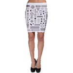 Pattern Hipster Abstract Form Geometric Line Variety Shapes Polkadots Fashion Style Seamless Bodycon Skirt