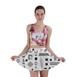 Pattern Hipster Abstract Form Geometric Line Variety Shapes Polkadots Fashion Style Seamless Mini Skirt
