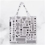 Pattern Hipster Abstract Form Geometric Line Variety Shapes Polkadots Fashion Style Seamless Grocery Tote Bag